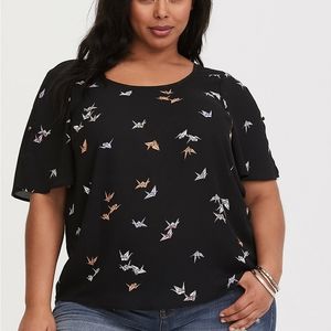 Torrid black sheer top